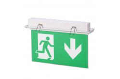China Ceiling Recessed / Hanging Maintained Double Sided Exit Signs With ABS Casing supplier
