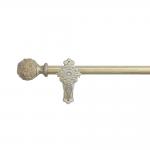Luxury Retro Style Pipe Curtain Rods Iron Grooved Curtain Pole With Twist Ball Heads for sale