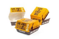 China Biodegradable Cardboard Paper Sushi Burger Boxes Packaging Customized Logo supplier