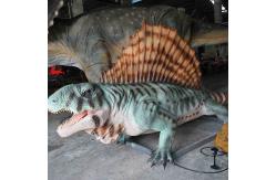 China Sunproof Realistic Animatronic Dinosaur 4m Dimetrodon Statue For Theme Park supplier