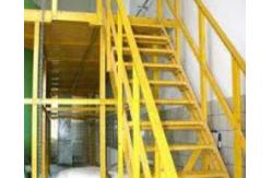 China Modern Yellow Square Tube FRP Handrail For Industrial Safety Accessibility supplier