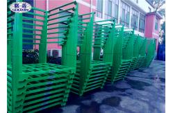 China Green Steel Stacking Racks , Warehouse Plate Stacking Storage Racks For Tobacco supplier