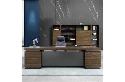 China 2 Meters 50mm Executive Office Desks CEO Desk L Shape With Side Cabinet supplier
