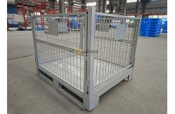 China Steel Collapsible Pallet Cage With Padlock Locking System 50kg supplier