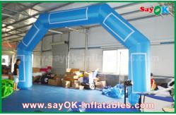 China Inflatable Rainbow Arch Customized Blue Inflatable Arch Velcro Print Event Inflatable Finish Line supplier