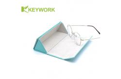 China Mini Tri-Folding Optical Triangular Magnetic Metal Eyewear Case Resist Compression supplier