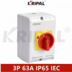 63A IP65 Triple Pole 230V Isolator Switch Waterproof IEC Standard for sale