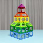 Kids Gift Magnetic Construction Toys Rainbow Castle Building Blocks Sets for sale