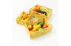 China Cuboid Stacking Plastic Foldable Crates For Kitchen Thickened Collapsible Durable supplier