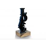 Art Decorative Black & Blue Stainless Steel LOVE Sculpture With Polished Base for sale