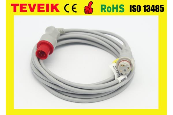Gray Round 6Pin Datascope IBP Adapter Cable with BD Transducer Adapter