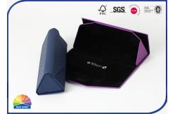 China Triangular Collapsible Foldable Gift Box Pack Glasses Flocking Inside supplier