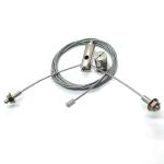 Adjustable Aircraft Cable Suspension Gripper Stainless Wire Rope For Lighting for sale