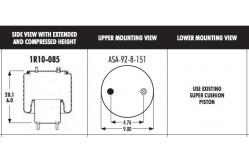 China NOVABUS N15558 1R10-085 Goodyear Air Spring NO. 566-22-3-021 supplier