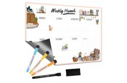 China Soft Whiteboard Magnetic Calendar Planner A4 A3 Dry Erase Weekly Planner supplier