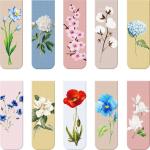 10pcs Matte Floral Magnetic Bookmark Clips For Students Books Reading for sale