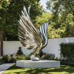 China Custom Large-Scale Stainless Steel Wings Sculptures Manufacturer for Public Spaces manufacturer