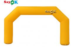 China Yellow Custom Inflatable Arch PVC Tarpaulin , Inflatable Race Arch Logo Printing supplier
