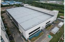 China Galvanized Column Steel Structure Warehouse With Sandwich Panel Roof Panel supplier