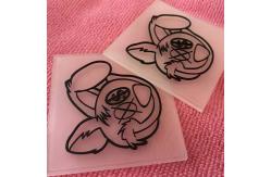 China Custom Transparent PVC Rubber Patch Garment PVC Label Clear Silicone Patch supplier