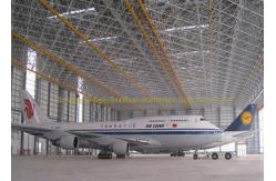 China Large Span Structurel Steel Airplane Hangars With Frame Use Life 50 Years supplier