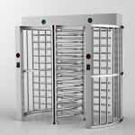 High Security Full Height Turnstile Pedestrian Access Control Hot Dip Galvanized Steel
