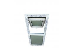 China Frosted Glass PVC Awning Window Customizable Bathroom Tempered Glass Window supplier