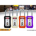 8 Colours Long ABS Body Safety Lockout Padlocks with Luminous PVC Tag for sale