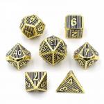 Vertical Metal Multi Face Dice Desktop Game Dnd Rpg Coc Bronze Color for sale