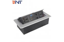 China 220V Square Desktop Pop Up Power Plug Zinc Alloy For Computer Supply supplier