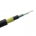 Asu Mini ADSS G652D Fiber Cable 2/4/6/8/12/24 Core Self Supporting Black Jacket Color for sale