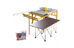 China Double Blade Circular Slide Table Saw Woodworking Machinery Wood Panel 220V 2600w supplier
