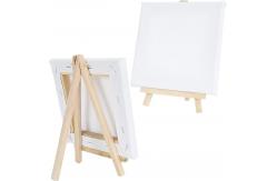 China Small Painting Art Set With Easel And Canvas , Stretched Canvases Panels Pack OEM supplier