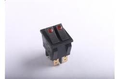China Double Micro Rocker Switch With Copper / Compound Silver Contact Material supplier