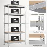5-Tier Adjustable Light Duty Steel Storage Shelf 70lbs Capacity for sale