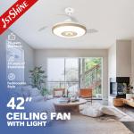Invisible 42 Inch Smart RGB LED Ceiling Fan For Bedroom for sale