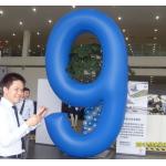 customized giant advertising lighting inflatable number 9 balloon for sale