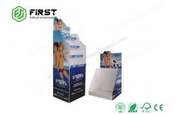 China POP Recyclable Cardboard Floor Stand Glossy / Matt Lamination Custom CMYK Printing supplier