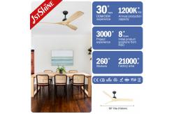 China Wooden Blade Ceiling Fan with Remote Class A Energy Efficiency and Modern Design supplier