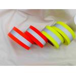 100% Cotton Yellow / Orange Silver Color Flame Retardant Reflective Tape 5*2 CC For Sew On Clothing for sale