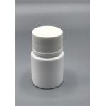 Capped Small Plastic Pill Bottles , 53mm Height Round Pill Container Portable