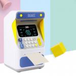 China kids educational financial customs atm password put credit cards piggy bank blue color mini electronic safe for sale