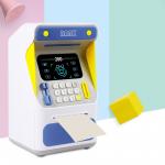 kids educational financial customs atm password put credit cards piggy bank blue color mini electronic safe for sale