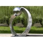 Silver Polished Contemporary Garden Sculpture Stainless Steel For City Decoration for sale