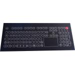 108 key IP65 top panel mounting industrial membrane waterproof keyboard with touchpad