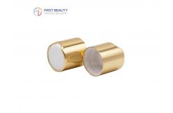 China Cylinder Aluminum Disc Top Cap For Bottles 24mm Plastic Screw supplier