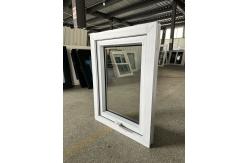 China Customized Size Bathroom Awning Window PVC Tempered Glass Window supplier