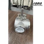 Three Way stainless ball valve high platform high temperature Excellent sealing performance for sale