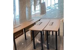 China Customized Wooden Curved Conference Table Training Room Table For Student supplier