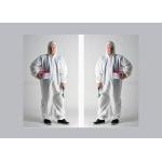 Liquid Resistant Disposable Protective Suit , Disposable Hooded Coveralls Durable for sale